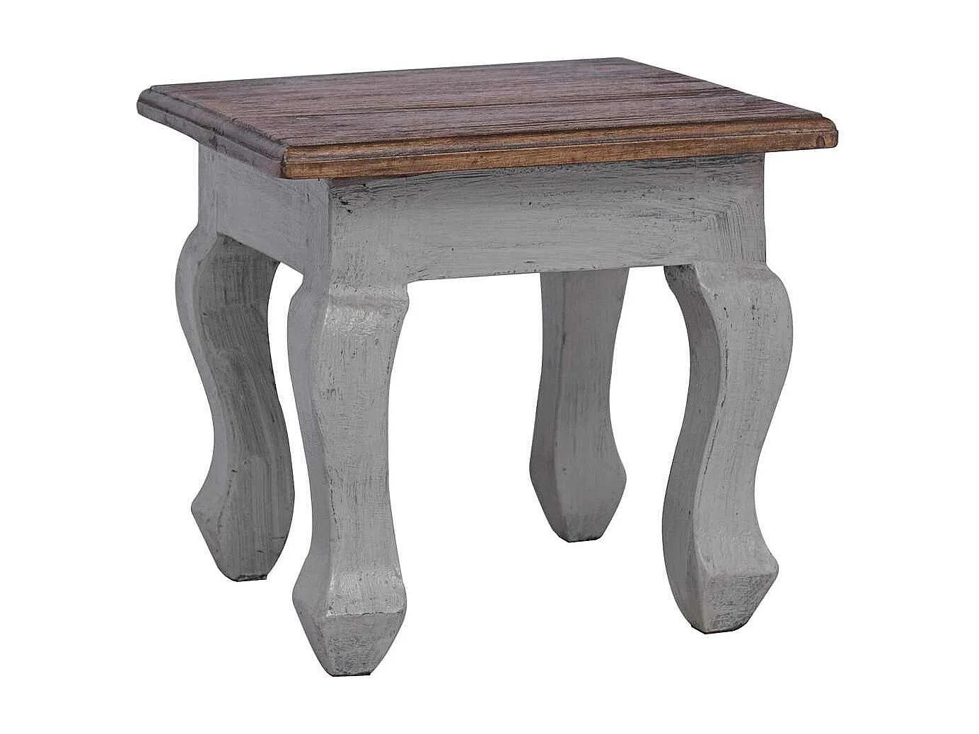 Ensemble de tables gigognes 3 pcs bois d'acajou massif