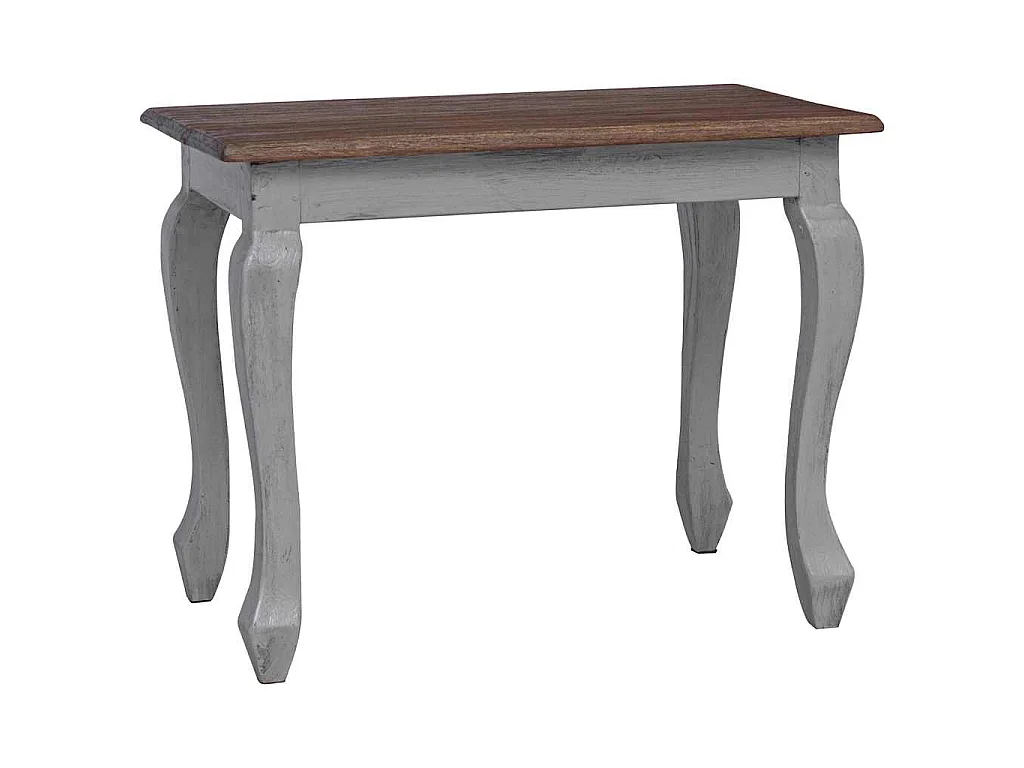 Ensemble de tables gigognes 3 pcs bois d'acajou massif