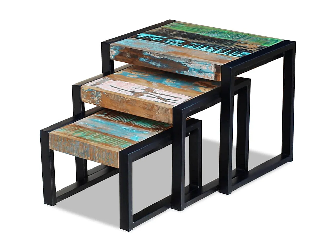 3-tlg. Satztisch-Set Altholz