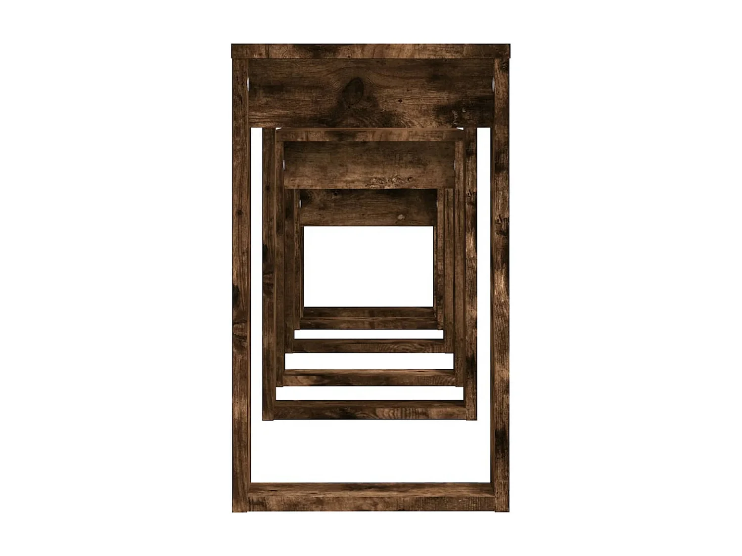 Tables gigognes 3 pcs Chêne fumé Bois d'ingénierie