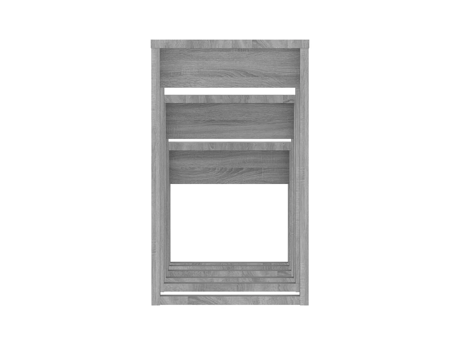 Satztische 3 Stk. Grau Sonoma Holzwerkstoff