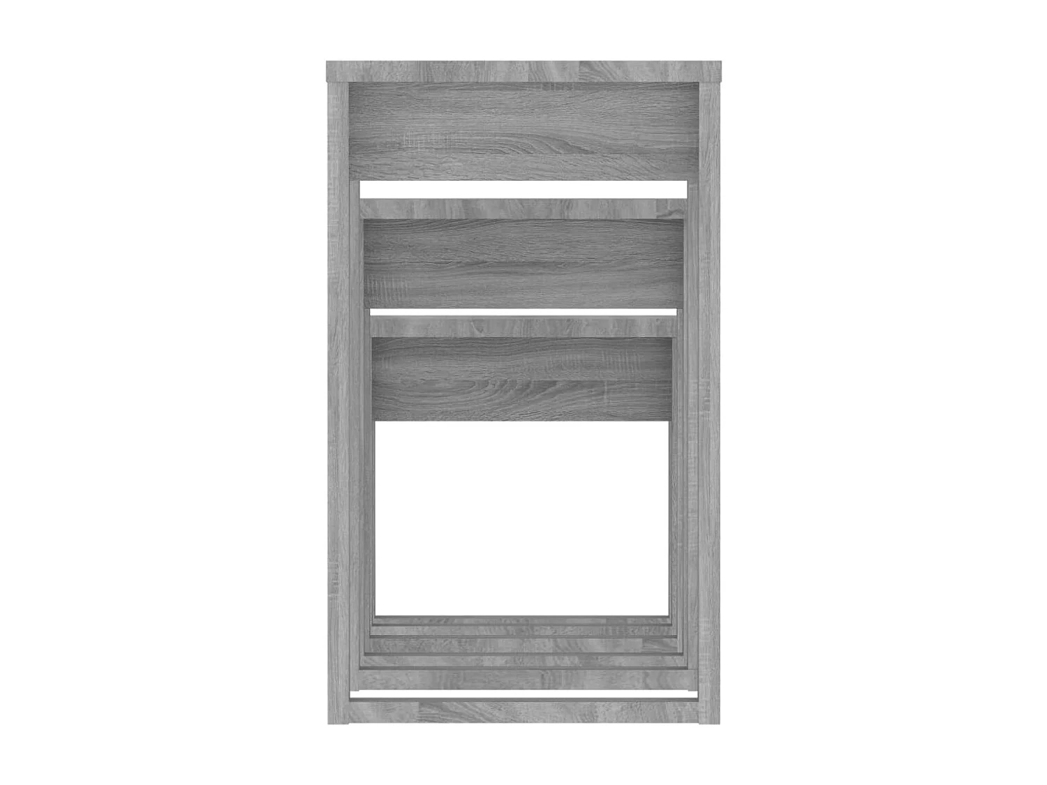 Tavolini Impilabili 3 pz Grigio Sonoma in Legno Multistrato