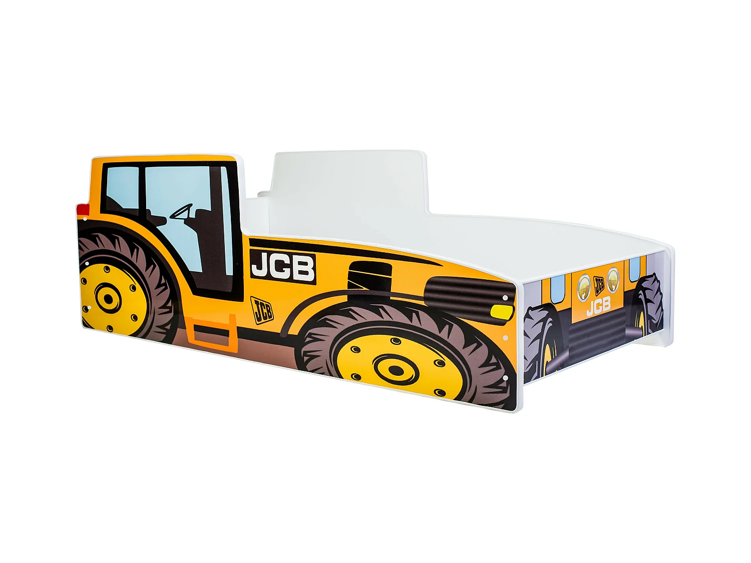 Lit enfant pour garçon tracteur jaune avec matelas et sommier inclus - 160 cm x 80 cm