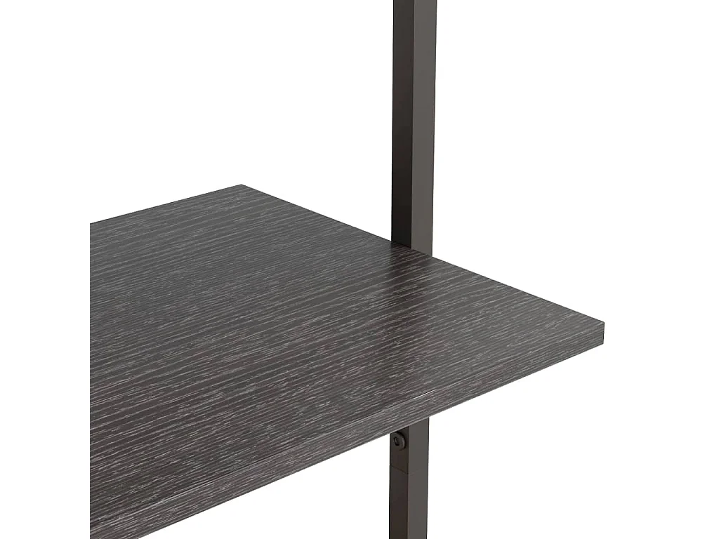 Étagère inclinée à 3 niveaux Noir 64x35x120,5 cm