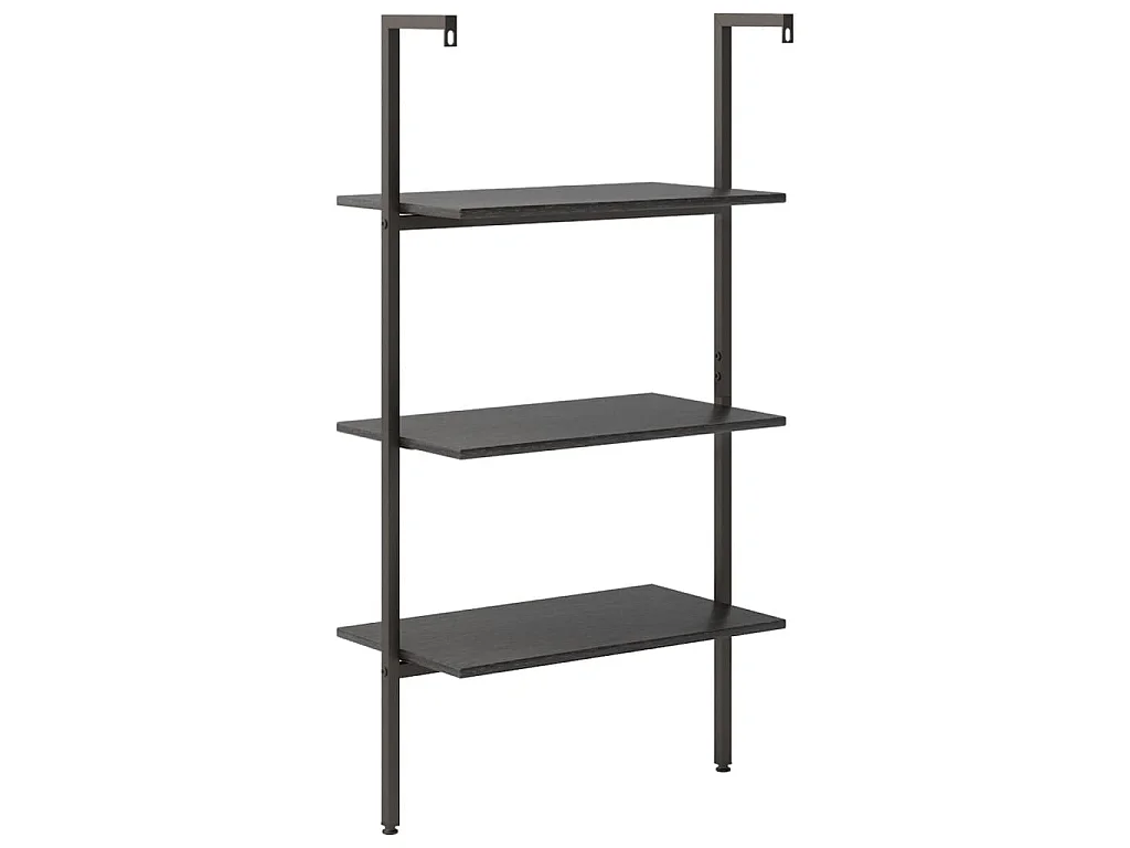 Unidade 3 prateleiras inclinada 64x35x120,5 cm preto