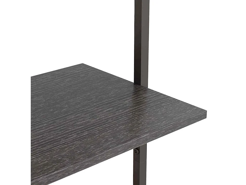Leiterregal mit 3 Böden Schwarz 64x35x120,5 cm