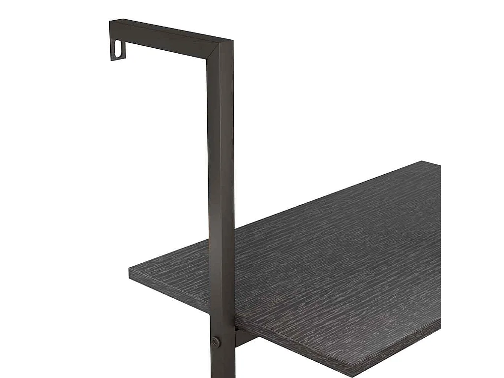 Leiterregal mit 3 Böden Schwarz 64x35x120,5 cm