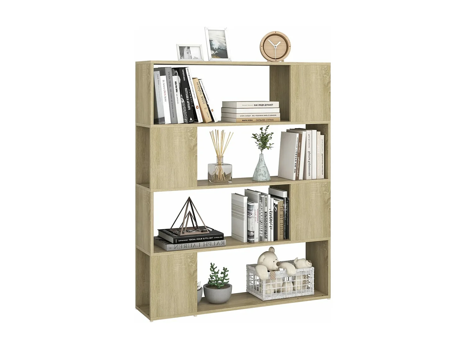 Bibliothèque/Séparateur de pièce Chêne sonoma 100x24x124 cm