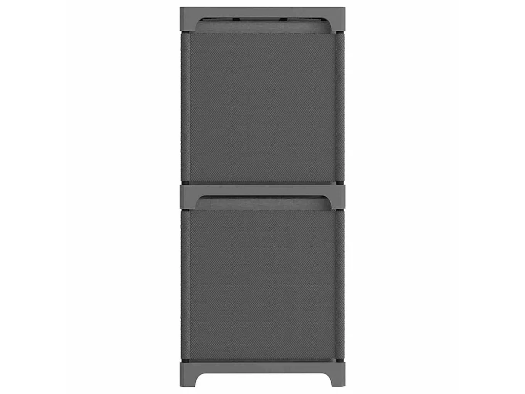 Étagère d'affichage 5 cubes et boîtes Gris 103x30x72,5 cm Tissu
