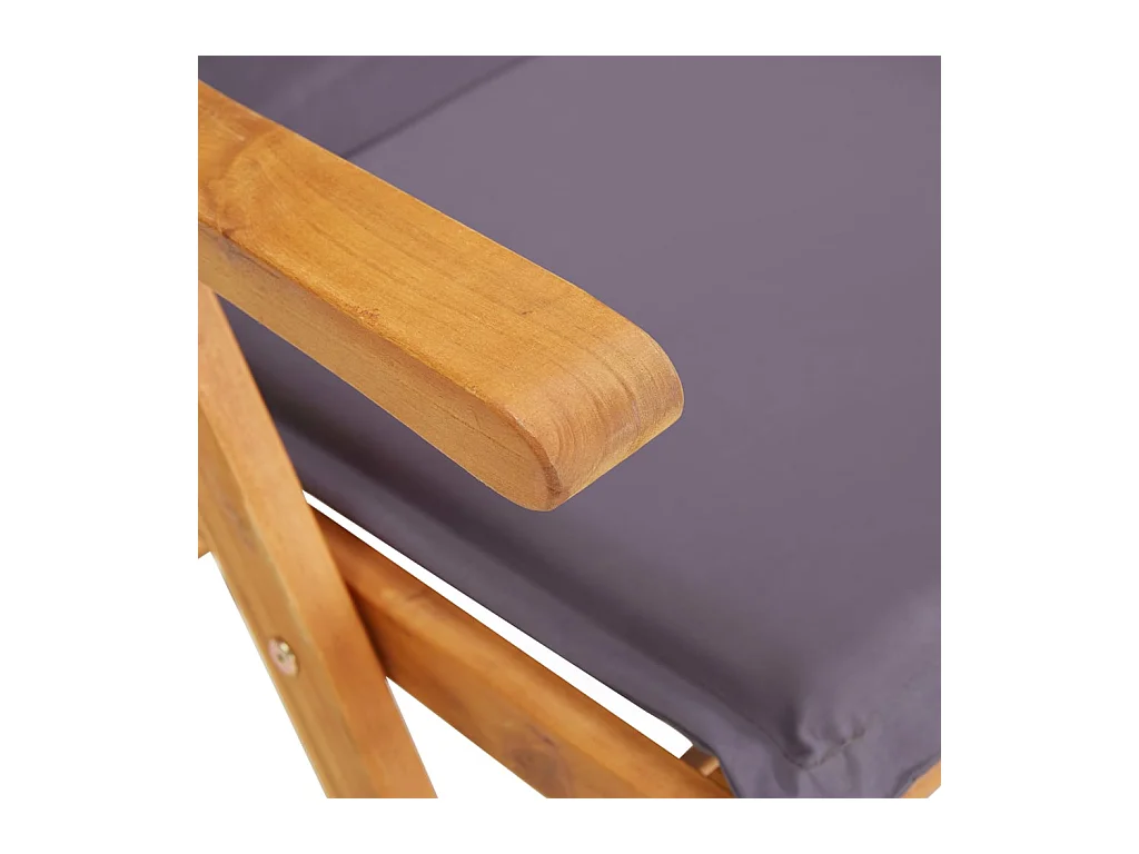 Cadeiras jardim reclináveis 2pcs madeira acácia maciça castanho