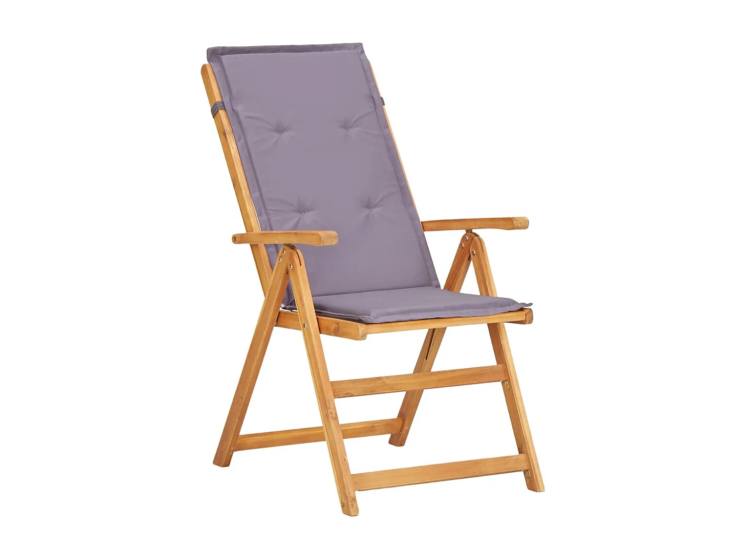 Chaises inclinables de jardin lot de 2 Bois solide d'acacia