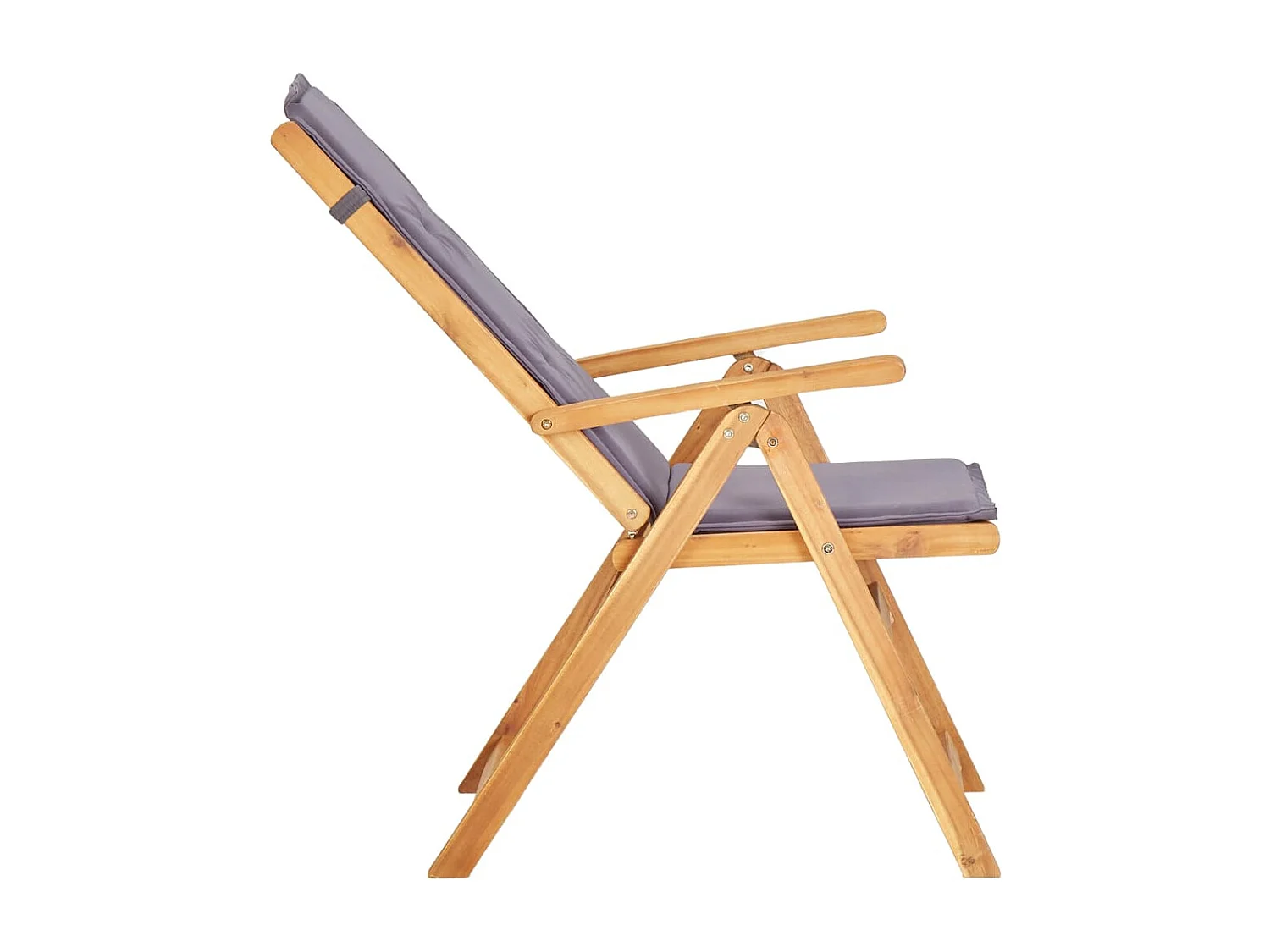 Chaises inclinables de jardin lot de 2 Bois solide d'acacia