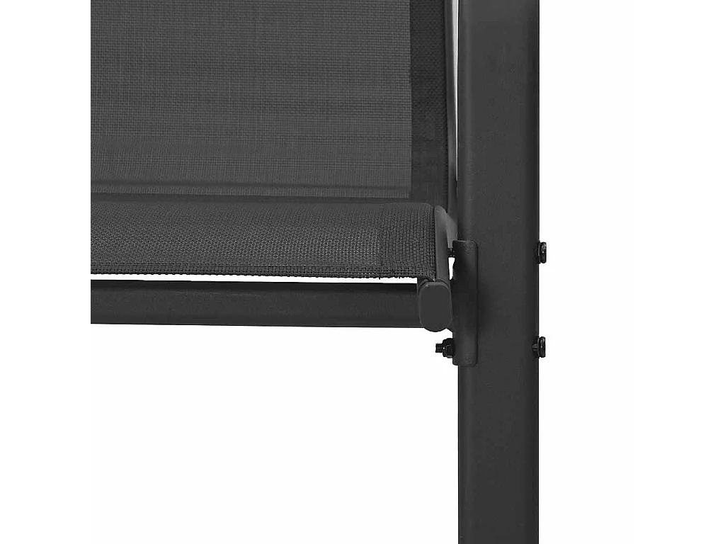 Cadeiras de jardim empilháveis 6 pcs textilene preto