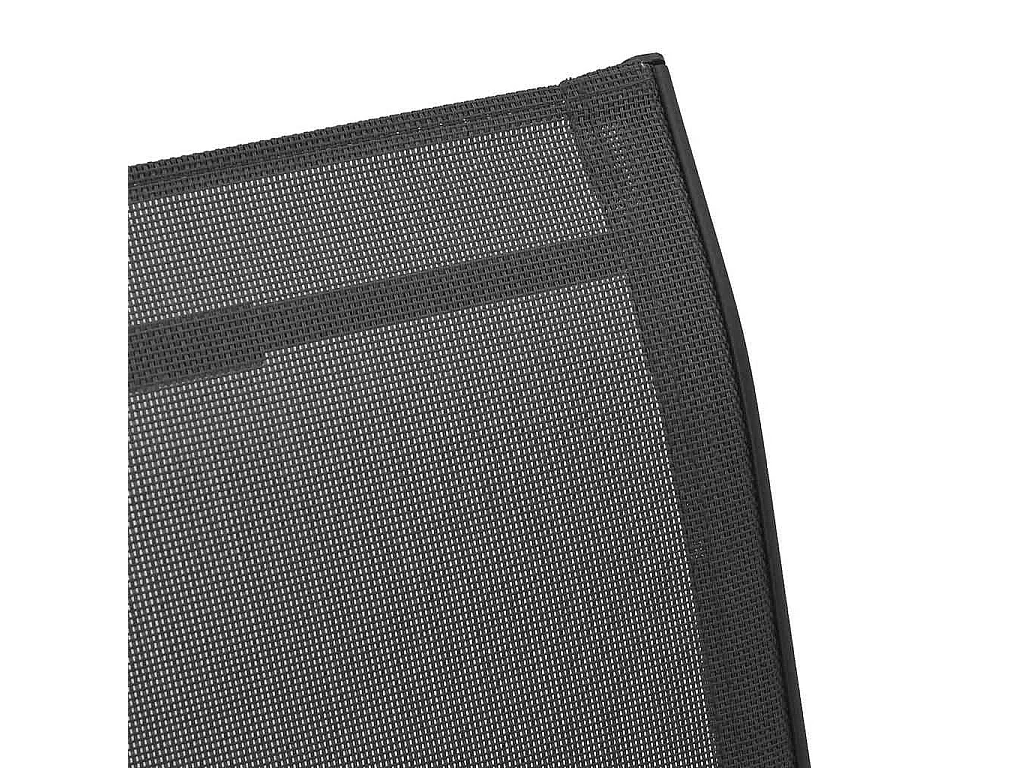 Chaises empilables de jardin lot de 6 Noir Tissu textilène