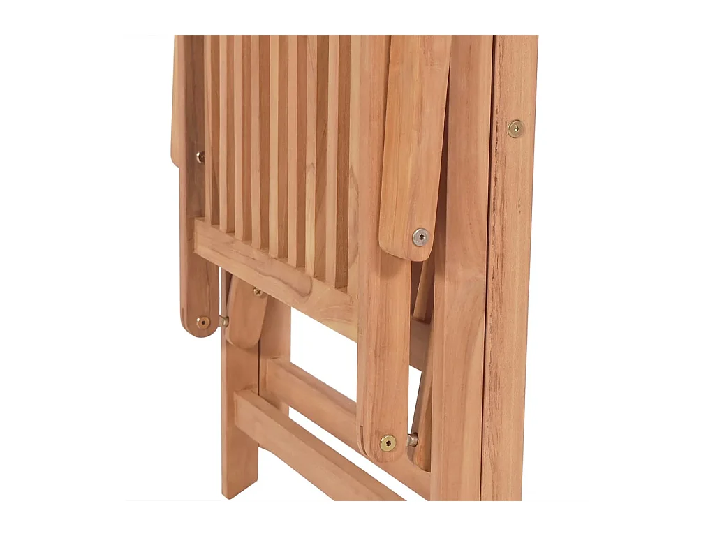 Verstellbare Gartenstühle 2 Stk. Massivholz Teak