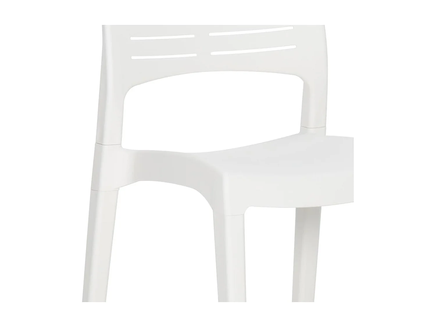 Chaises de jardin lot de 2 Blanc Polypropylène