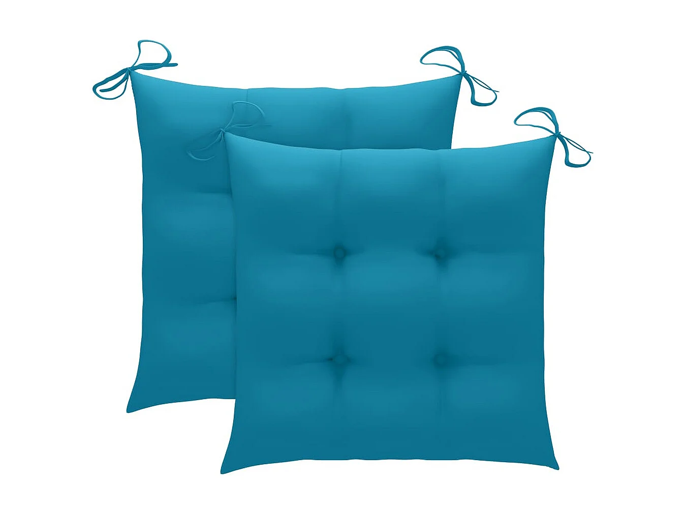 Chaises pliables de jardin lot de 2 avec coussins Bambou