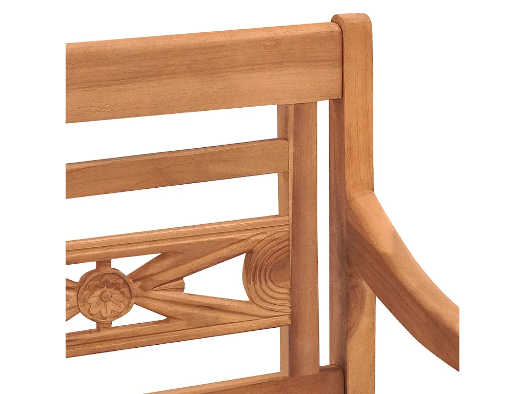 Stoelen Batavia 2 st met donkergrijze kussens massief teakhout