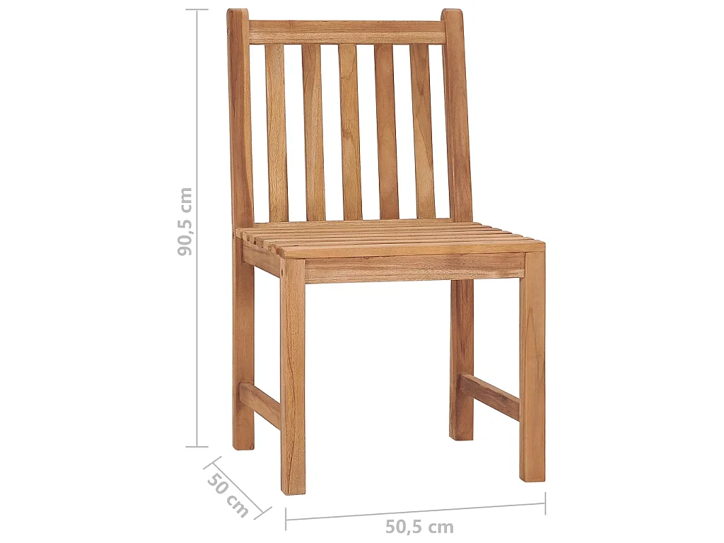 Chaises de jardin lot de 2 avec coussins Bois de teck massif