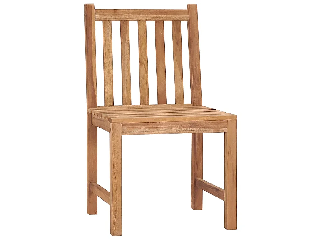 Chaises de jardin lot de 2 avec coussins Bois de teck massif