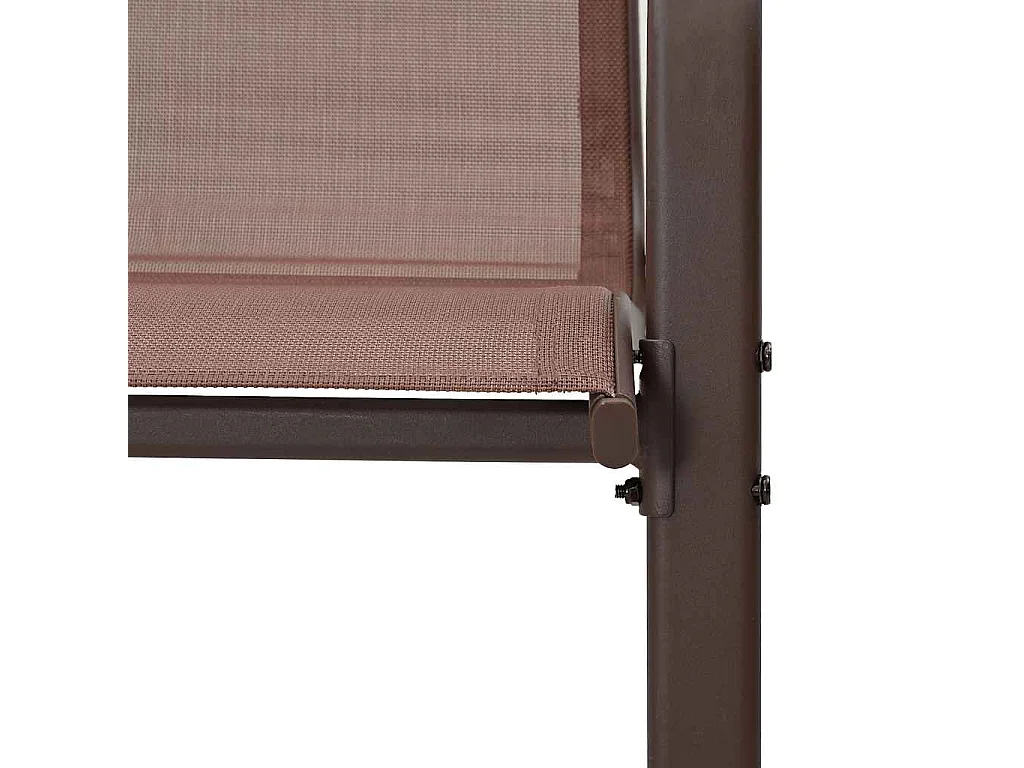 Tuinstoelen stapelbaar 4 st textileen stof bruin