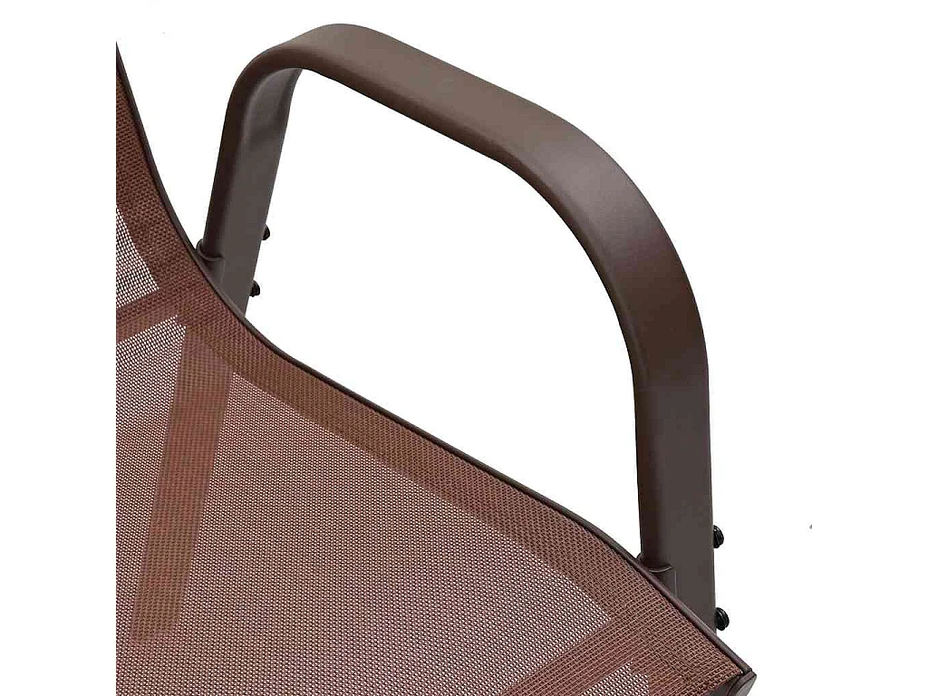 Tuinstoelen stapelbaar 4 st textileen stof bruin