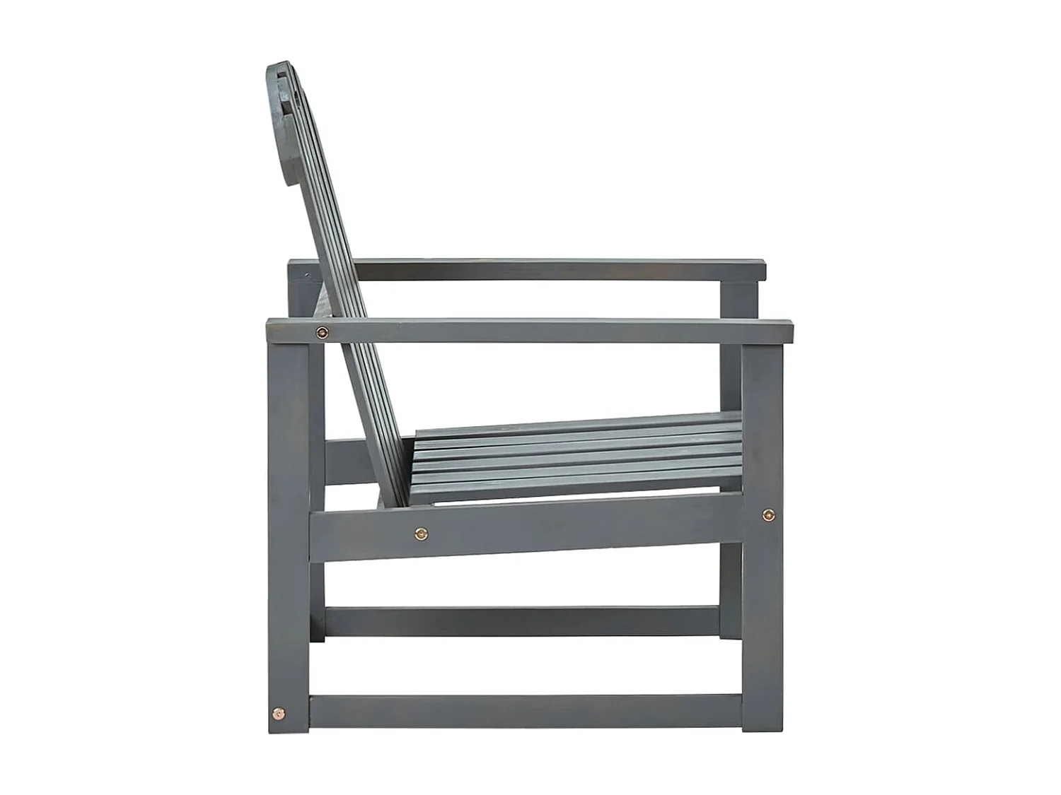 Garten-Armlehnstühle 2 Stk. Grau Massivholz Akazie