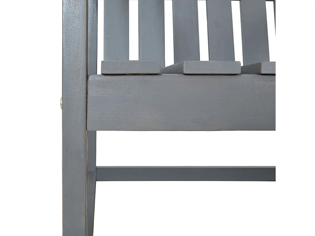 Chaises de jardin lot de 2 Gris Bois d'acacia solide