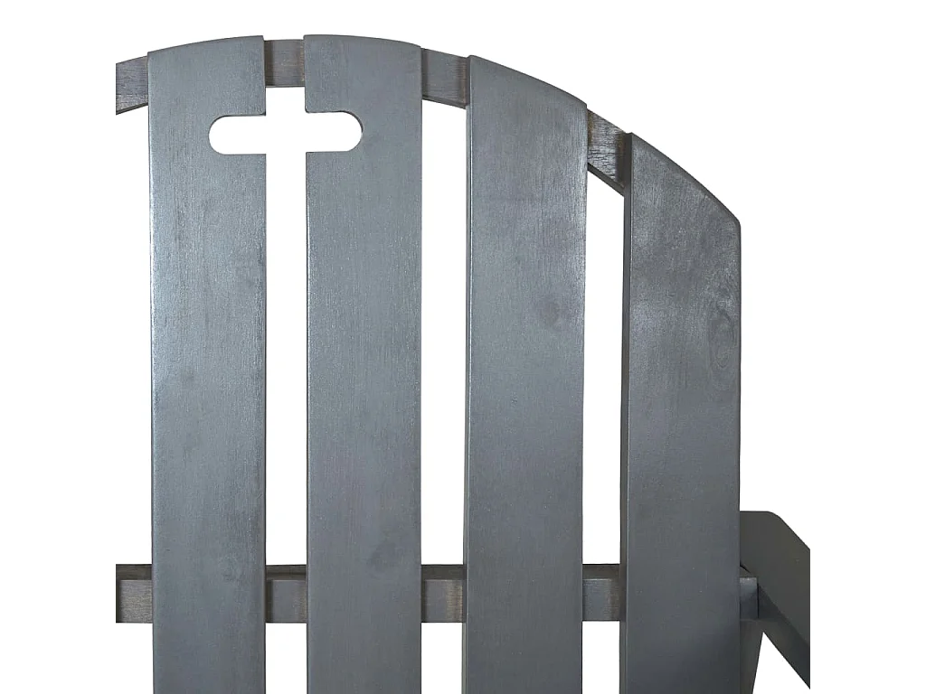 Chaises de jardin lot de 2 Gris Bois d'acacia solide