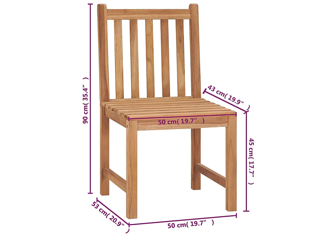 Chaises de jardin lot de 8 avec coussins Bois de teck massif
