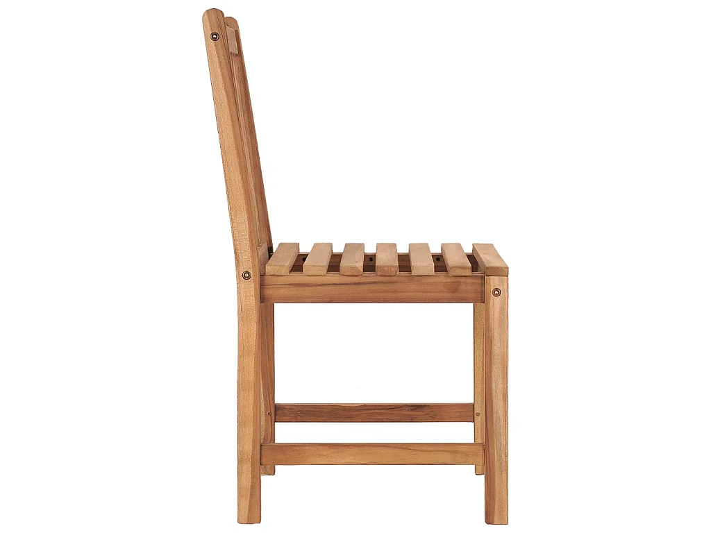 Chaises de jardin lot de 8 avec coussins Bois de teck massif
