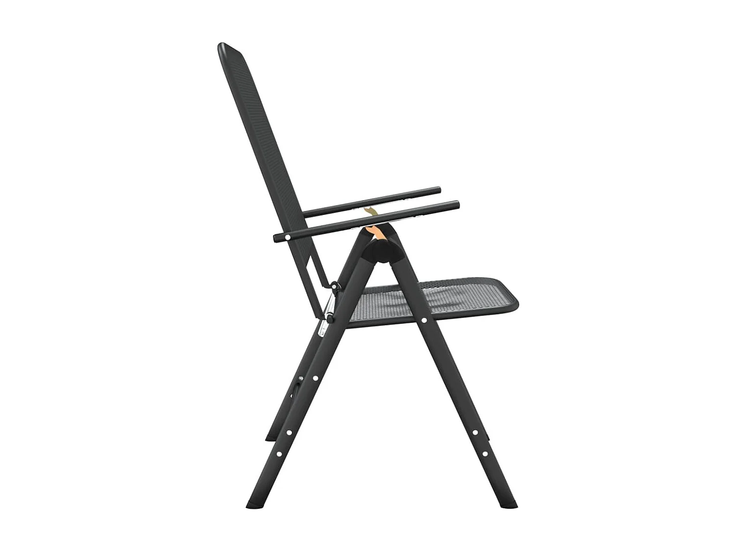 Chaises pliables jardin lot de 2 Maille métallique Anthracite