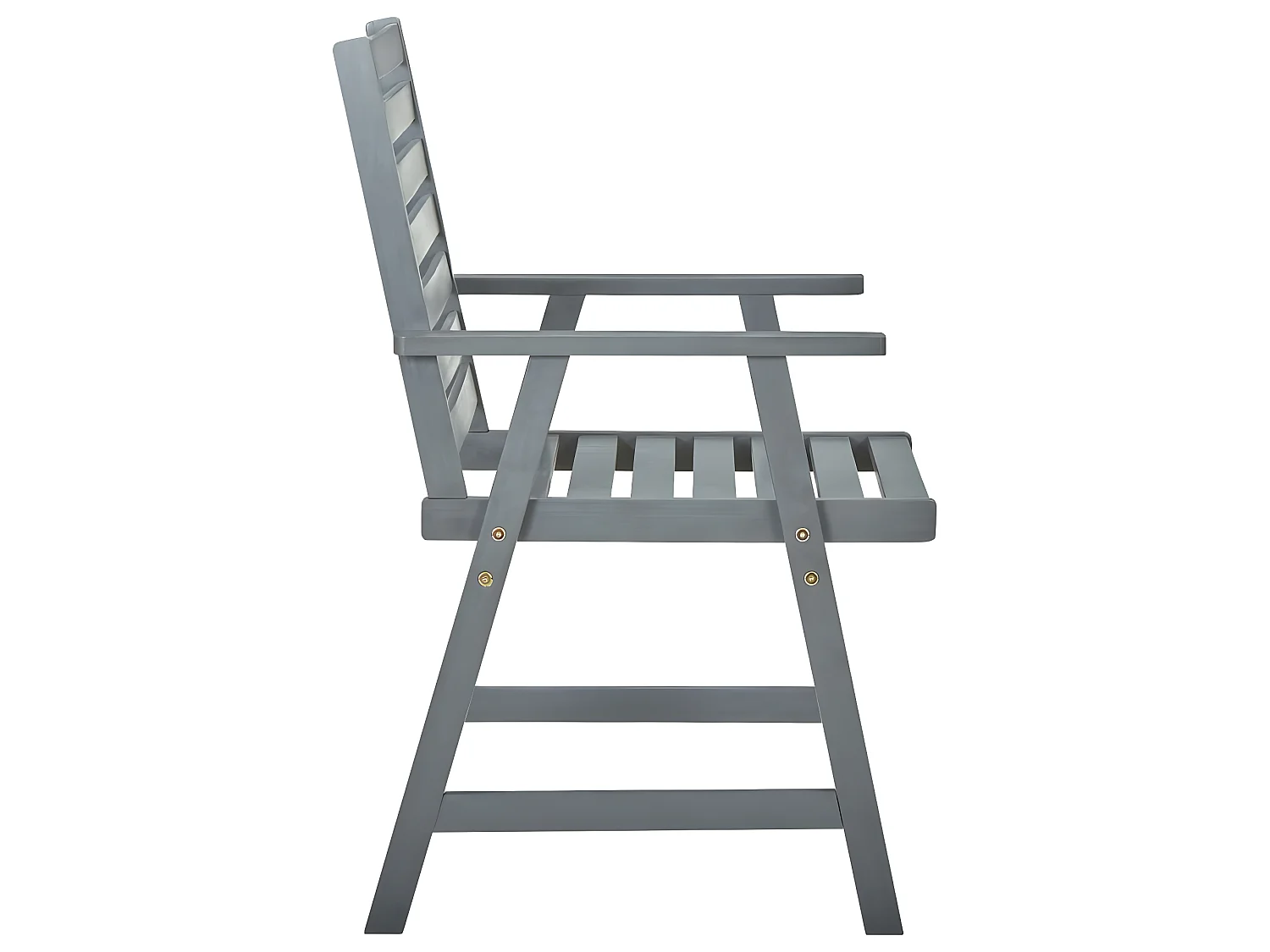 Chaises à manger d'extérieur lot de 2 et coussins Acacia massif