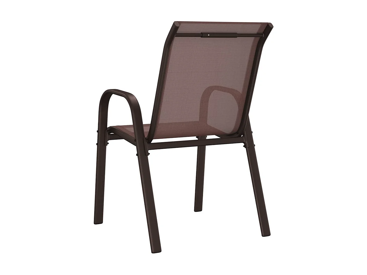 Stapelbare Gartenstühle 2 Stk. Braun Textilene