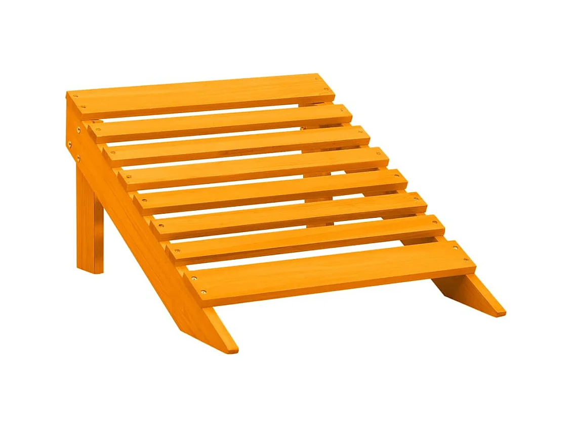 Sedia Giardino Adirondack con Pouf Massello di Abete Arancione