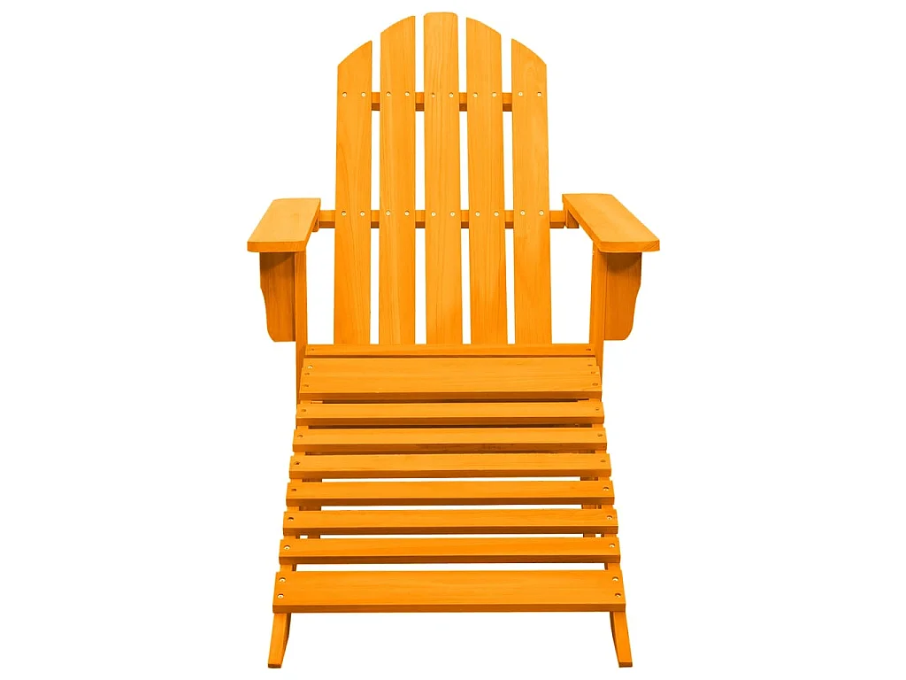 Adirondack-Gartenstuhl mit Fußteil Massivholz Tanne Orange