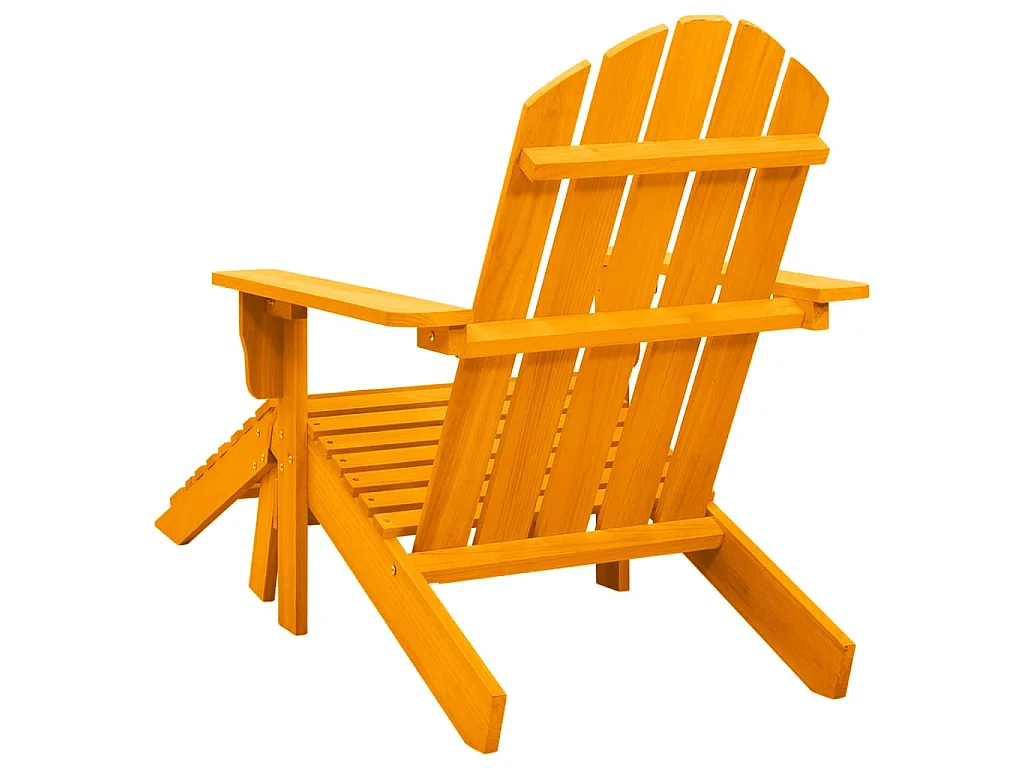 Adirondack-Gartenstuhl mit Fußteil Massivholz Tanne Orange