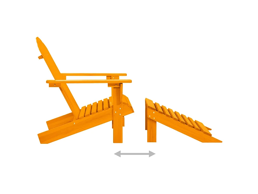 Adirondack-Gartenstuhl mit Fußteil Massivholz Tanne Orange