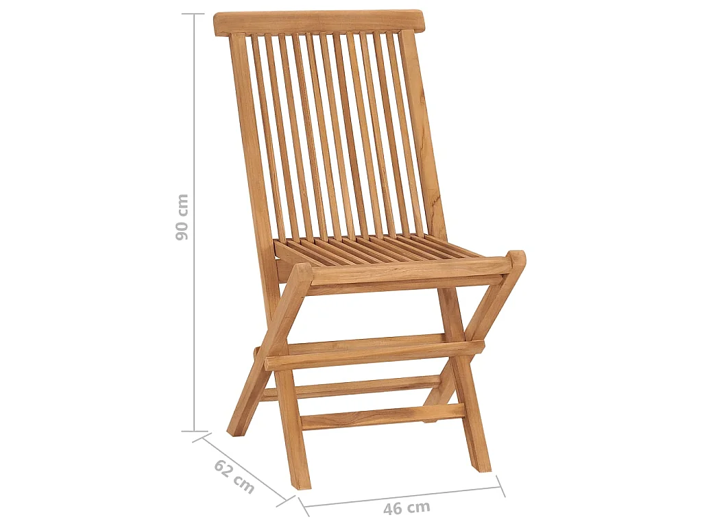 Tuinstoelen 6 st inklapbaar massief teakhout