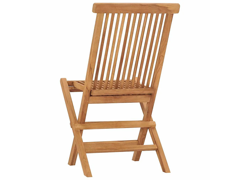 Chaises pliantes 6 pièces en teck massif