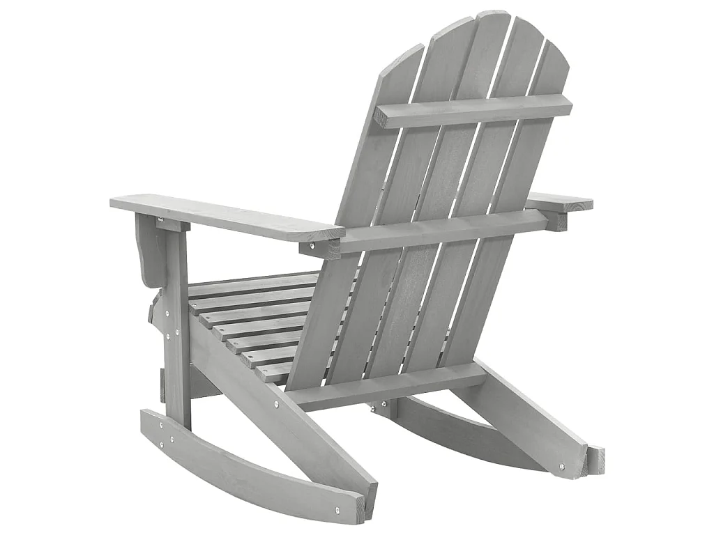 Garten-Schaukelstuhl Holz Grau