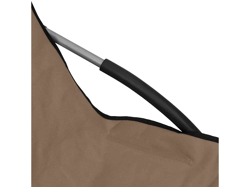 Chaises pliantes 2 pièces en tissu taupe