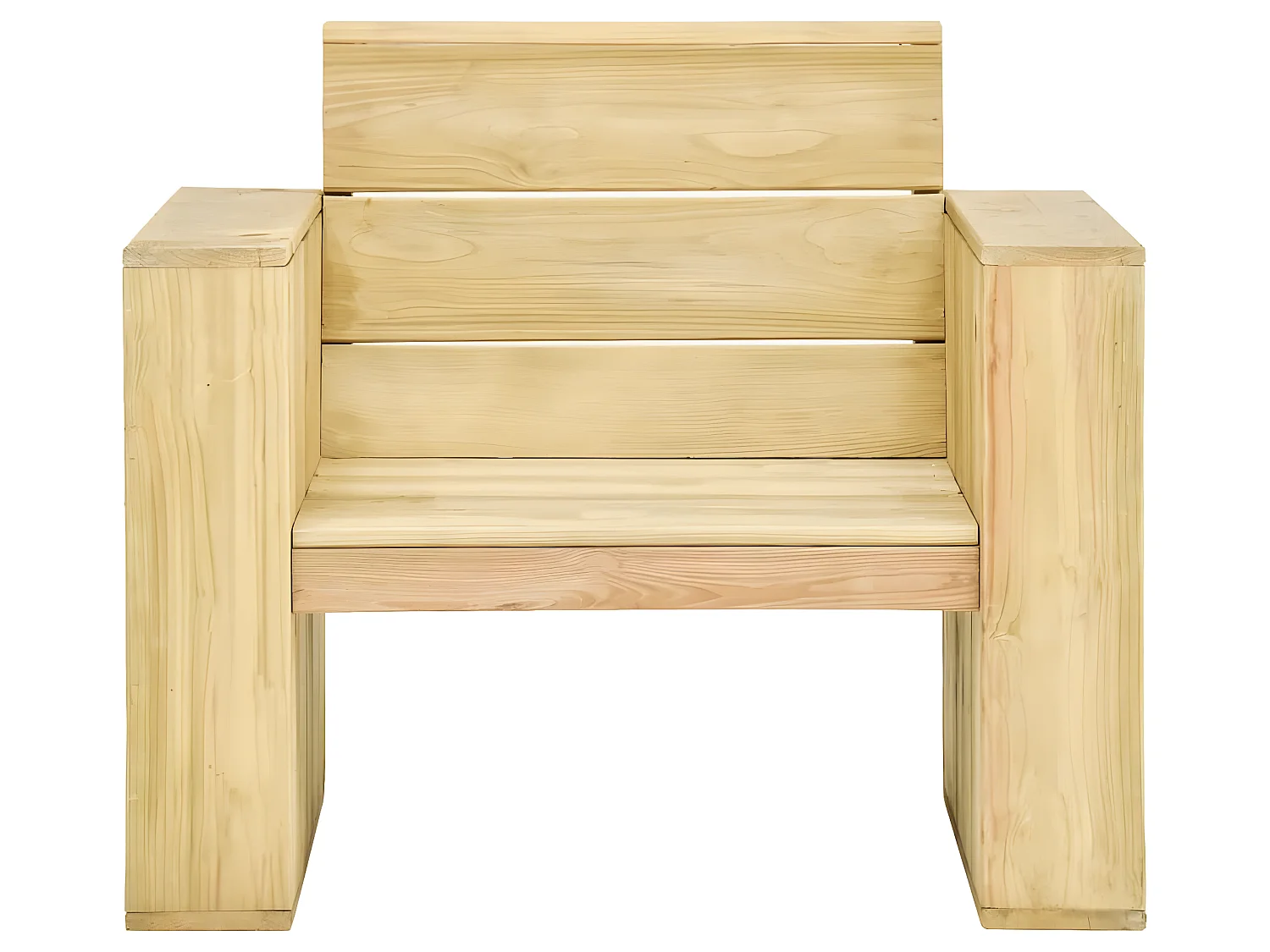 Chaises de jardin lot de 2 89x76x76 cm Bois de pin imprégné