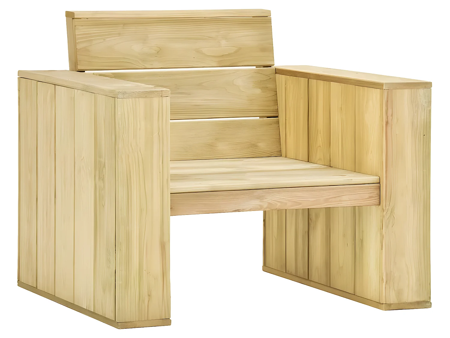 Chaises de jardin lot de 2 89x76x76 cm Bois de pin imprégné