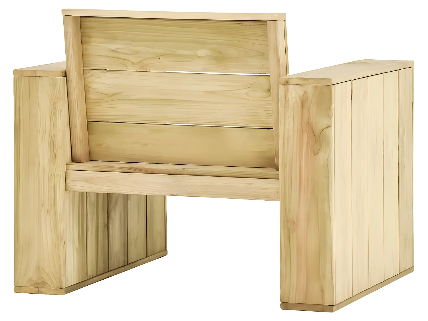 Chaises de jardin lot de 2 89x76x76 cm Bois de pin imprégné