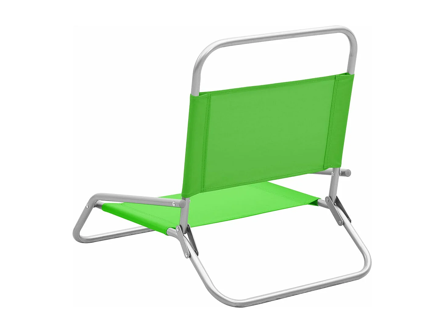 Chaises de plage pliables lot de 2 Vert Tissu