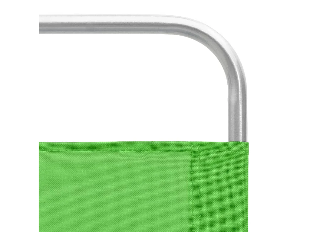 Chaises de plage pliables lot de 2 Vert Tissu