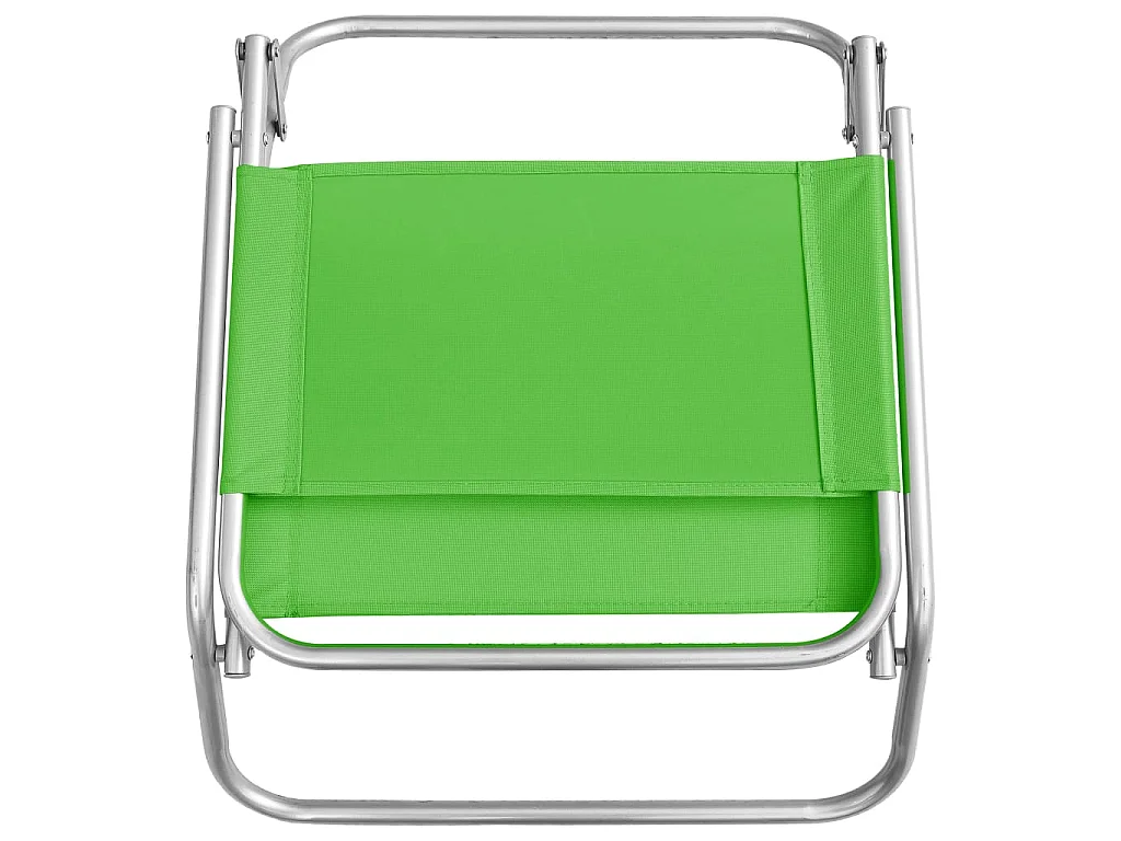 Chaises de plage pliables lot de 2 Vert Tissu