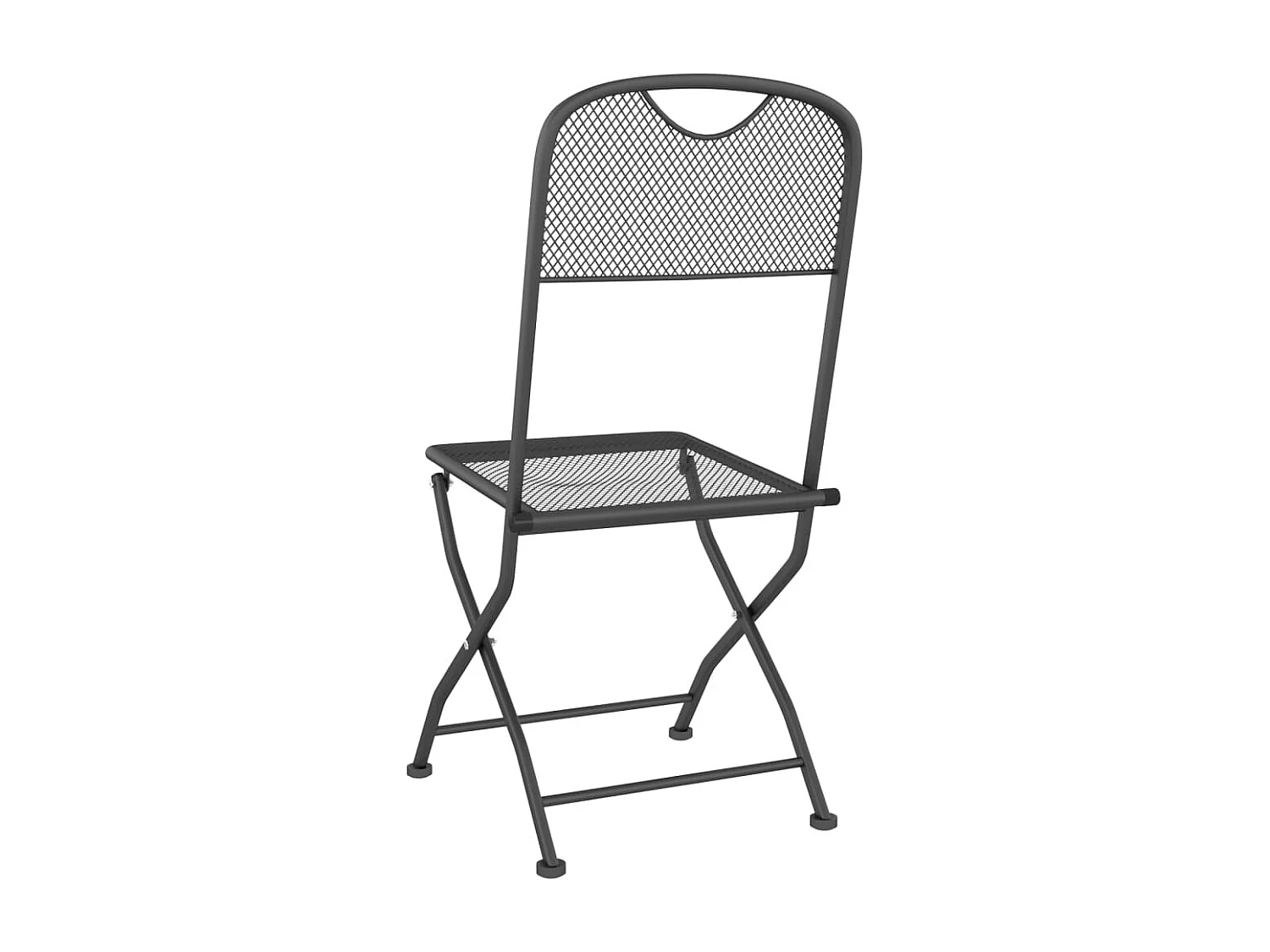 Chaises pliables jardin lot de 4 Maille métallique Anthracite