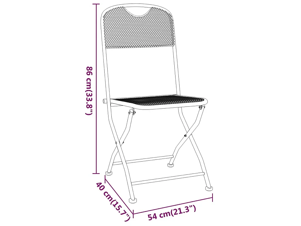 Klappbare Gartenstühle 4 Stk. Streckgitter Anthrazit